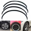 Accessory Wheel Eyebrows Protector Arch Strip Trim 4Pcs Black Car Carbon Fiber Look Cover Exterior Lips Rubber