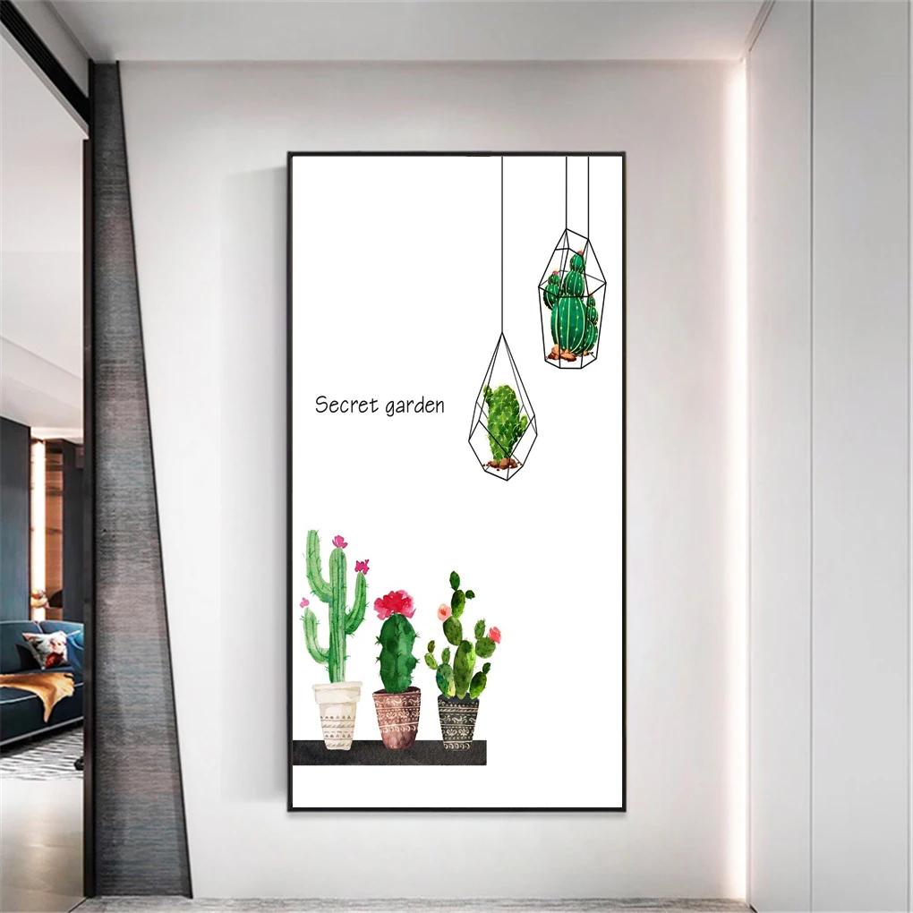 Static Cling Privacy Windows Film Decorative Green Plants Leaves Stained Glass Window Stickers Frosted Window Cling Tint