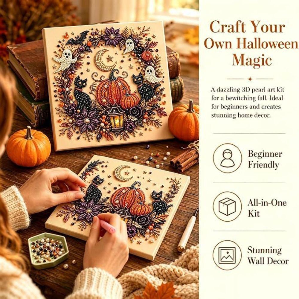Ornament Halloween Pearl Art Kit Halloween Themed Pearl Painting Party Favors