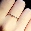 ZHOUYANG Dainty Ring For Women Little Heart Thin Knuckle Ring AAA+CZ Light Yellow Gold Daily Fashion Jewelry KAR173