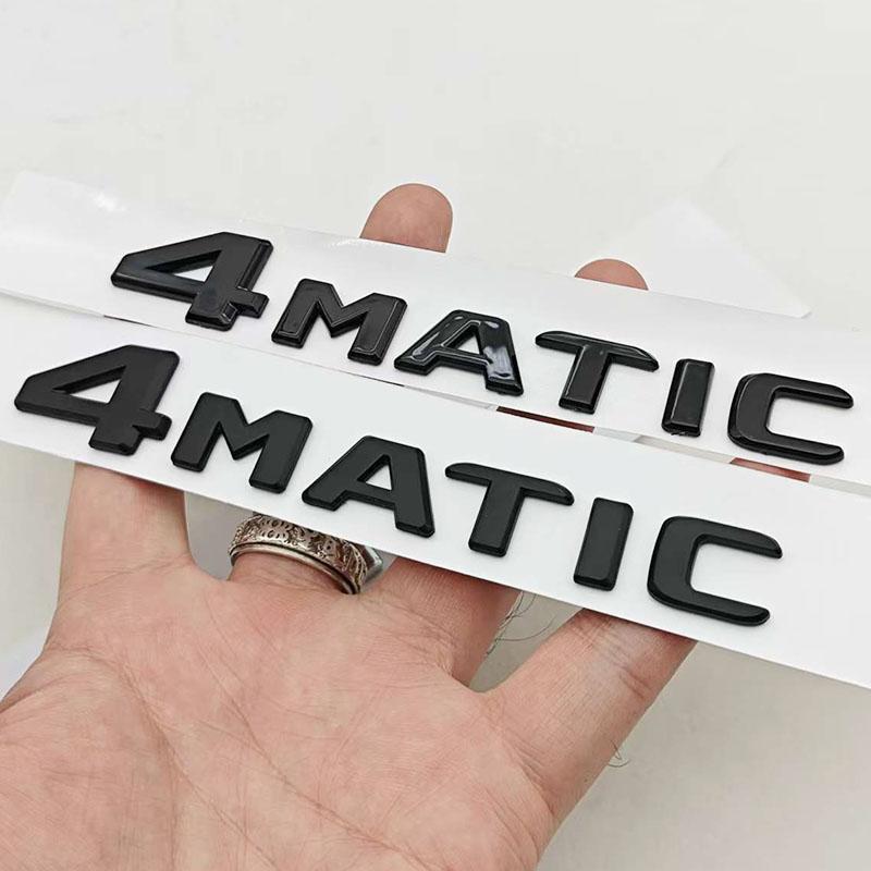 BRI4 For Mercedes Benz 4MATIC Fender Side Badge Rear Trunk Emblem Decals ABS Car Styling Logo 4 MATIC Auto Sticker Accessories