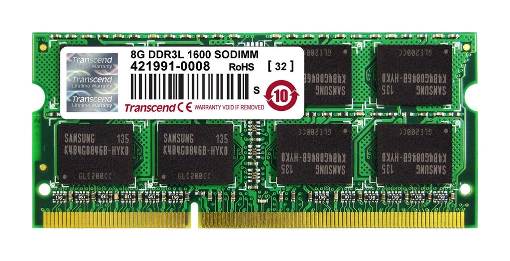 Transcend Информация 8 ГБ DDR3L 1600 So-dimm 2rx8