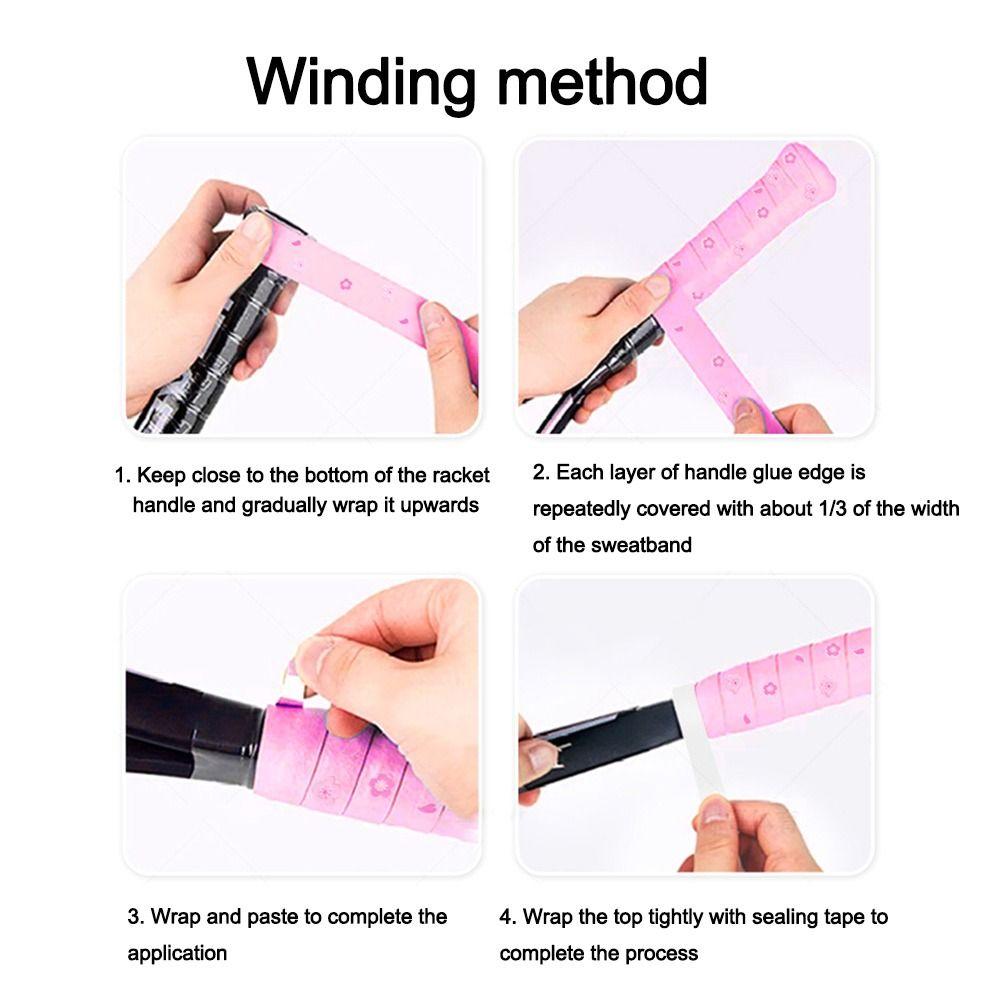 Non-slip Badminton Handle Wrap Tape Sweat-absorbent Badminton Overgrip Tennis Racket Grip Tape