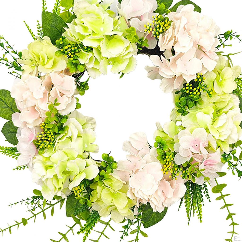 Искусственный венок из цветов, весенний летний венок, гирлянда из зелени для украшения входной двери