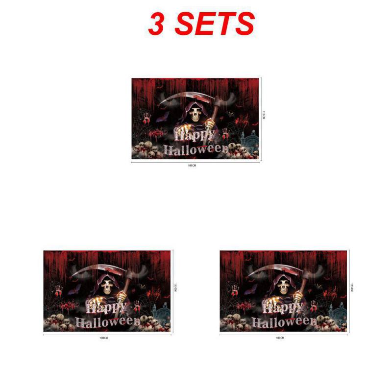 5/3/1Pcs Halloween Horror Atmosphere Vampire Banner Halloween Party Background Horror Theme Banner Photo Photography Props