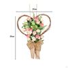 Mother's Day Wreath Heart Shaped Mothers Decoration Garland Artificial Wall