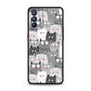 Cartoon Cute Cats Background Phone Case For Oppo Find X5 A53 A52 A9 2020 A54 A15 A95 A16 A76 A74 A12  Reno7 Pro SE Reno6 Z Cover
