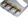 Musiclily Ultra Telecaster Bridge 3WAY латунный седло алюминиевая пластина для винтажной TL электрогитары Chrome 10,8 мм,