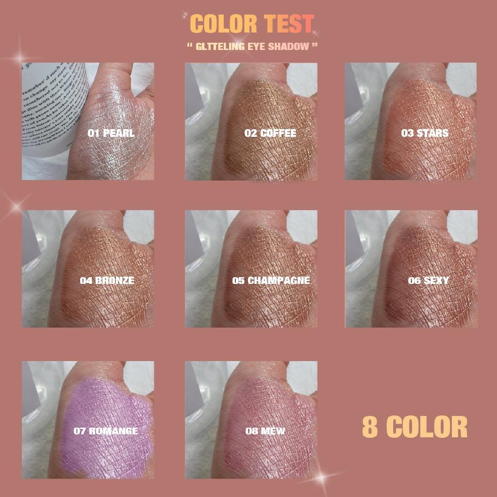 LAMUSELAND Блестящие жидкие тени для век — 8 универсальных цветов для потрясающего макияжа глаз