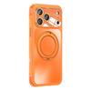 AG‑Finish Magnetic Shockproof Phone Case Built‑In Metal Rotating‑Stand Airbag Cushion Anti‑Drop Protective Shell For iPhone 17
