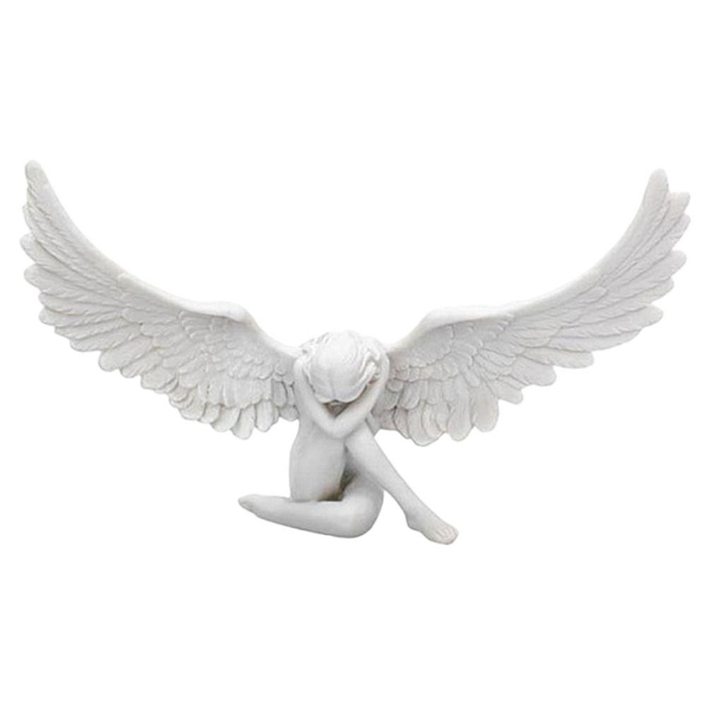 Angel No odor Decoration Gift Garden Ornaments Bookcase Figurine Resin Crafts Angel Wing Statue