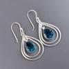 Apatite Gemstone 925 Sterling Silver Handmade Jewelry Earrings 2.00" For Women EE-34-12