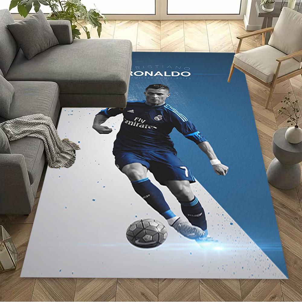 Soccer Player Celebration Area Rug Suitable for Bedrooms Playrooms Outdoor Hallway Anti-slip Rug Anime Office Decor Birthday/Christmas Gift