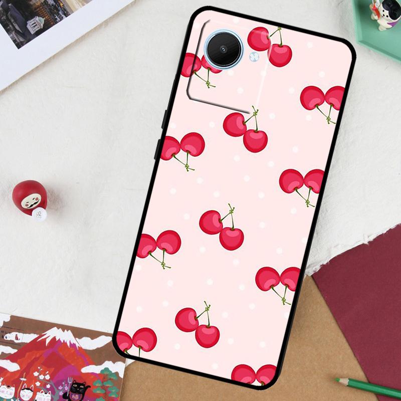 Милый коллаж с вишней для Realme GT 7 Pro GT 6 5 6T 10 11 12 13 14 Pro Plus C61 C53 C51 C21Y C25S C75 C55 C67 Чехол