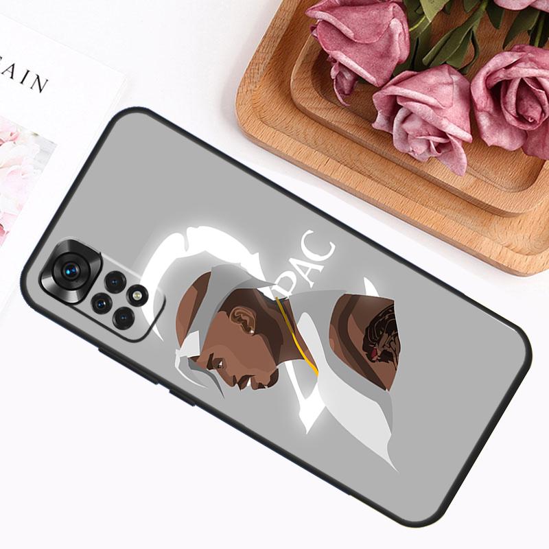 Чехол для телефона Xiaomi Redmi Note 14 12 11 9 10 13 Pro 9S 10S 11S 12S Redmi 13C 14C 10C 12C с изображением рэпера 2pac, певца Tupac