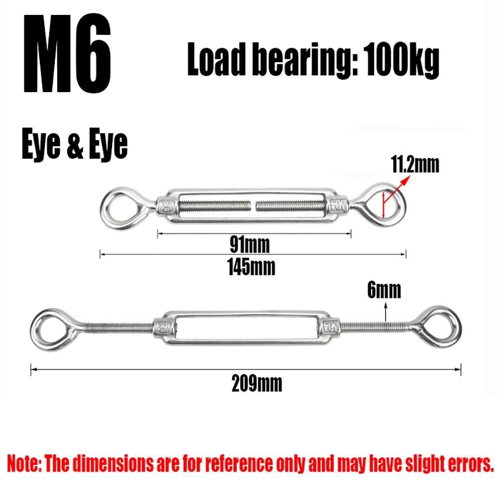 1 шт. крюки и проушины стяжка натяжитель троса M4/M5/M6/M8 304 нержавеющая сталь натяжное устройство линия регулируемая Oc Oo Cc тип