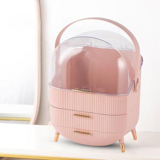 Makeup Organizer Storage Box with Drawers Large Capacity Handle Design Makeup Storage