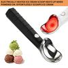 Electric Heated Ice Cream Scoop, Rechargeable Stainless Steel Spoon, Nonstick Ice Cream Scooper for Hard Ice Cream Gelato Yogurt