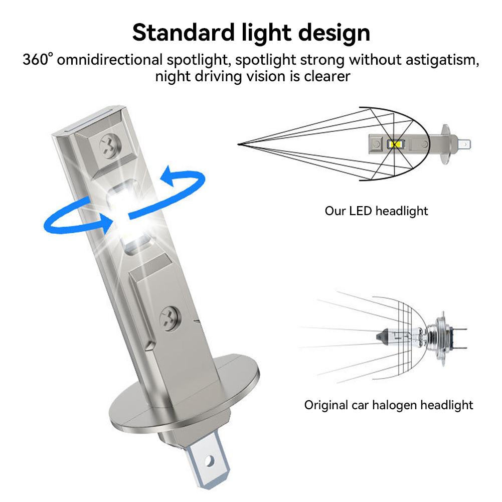 1 шт. H1 H3 H7 автомобильная светодиодная лампа для фар 50 Вт CSP автомобильная фара без вентилятора авто диодные противотуманные фары 12 В 6000 К