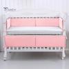 4Pcs/Set Crib Rail Covers Protect Your Baby's Crib Prevent Collisions Solid Color Heightened Crib Rail Covers