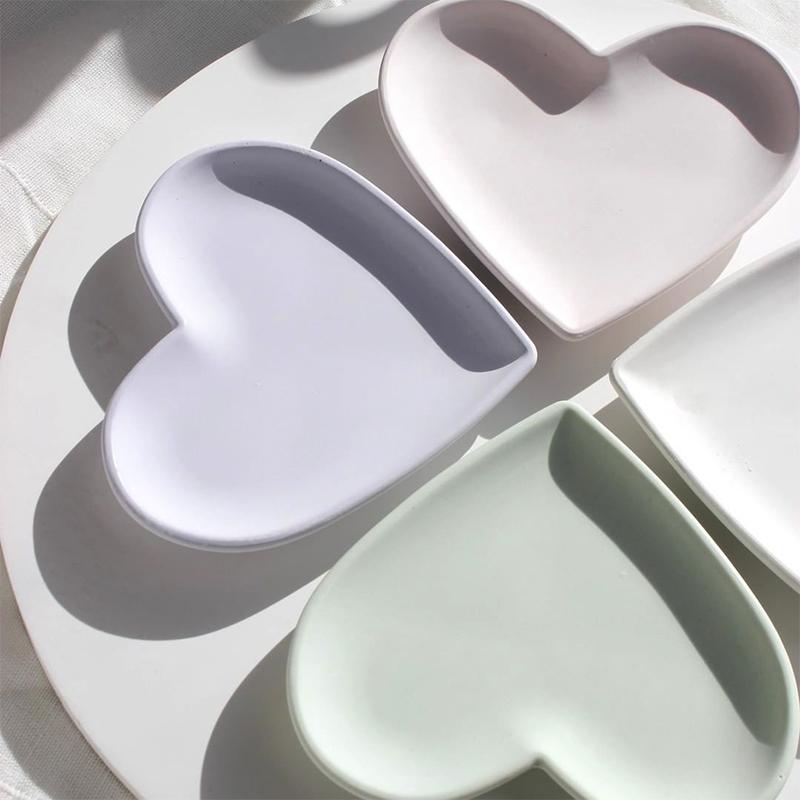 Силиконовая форма-поднос в виде сердца для DIY Бетон Цемент Подставка для хранения Тарелки Форма Эпоксидная смола Гипс Инструмент для изготовления поделок Домашний декор