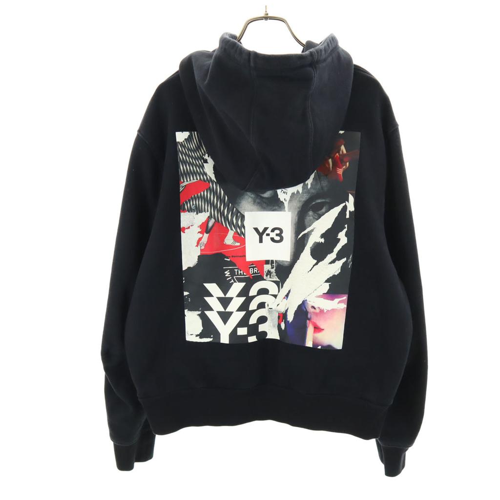 Y-3 20aw Свитшоты с длинным рукавом с принтом на спине M черный adidasxYohji Yamamoto Мужские Б/У