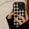 Флисовая ткань Маленький аромат Стиль 14pro Max Чехол для iPhone iPhone 13 Клетчатый 12 Подходит для 15 Гусиная лапка 11 X
