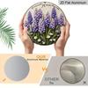 2D Flat Aluminum Hyacinth Floral-Themed Wall Decor 7.87 Inches X 7.87 Inches Rustic Style Perfect for Gardens, Farmhouses, Bars, Cafes, Parties