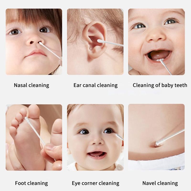 Новые 50 шт./пакет Липкие ушные палочки для детей Одноразовые клейкие спиральные ушные палочки Чистка ушей и носа Удаление ушной серы Клейкая ушная палочка