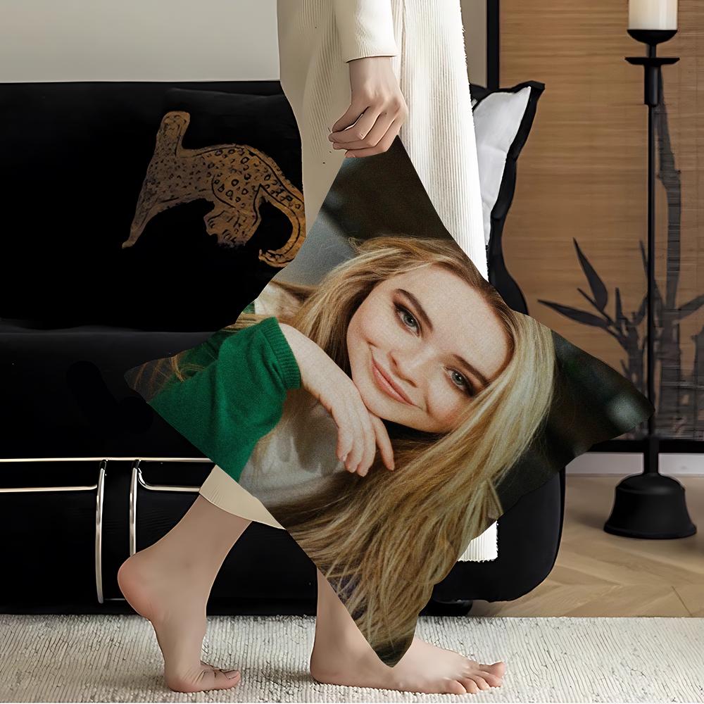 Наволочка с изображением певицы S-Sabrina C-Carpenter Мультяшный Подарок Наволочка для Подушки Спальня Дом Диван Стул Сиденье Декор Наволочка