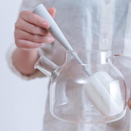 Щетка для чашки с длинной ручкой, вертикальная удобная губка для мытья посуды из пены для бутылок для дома