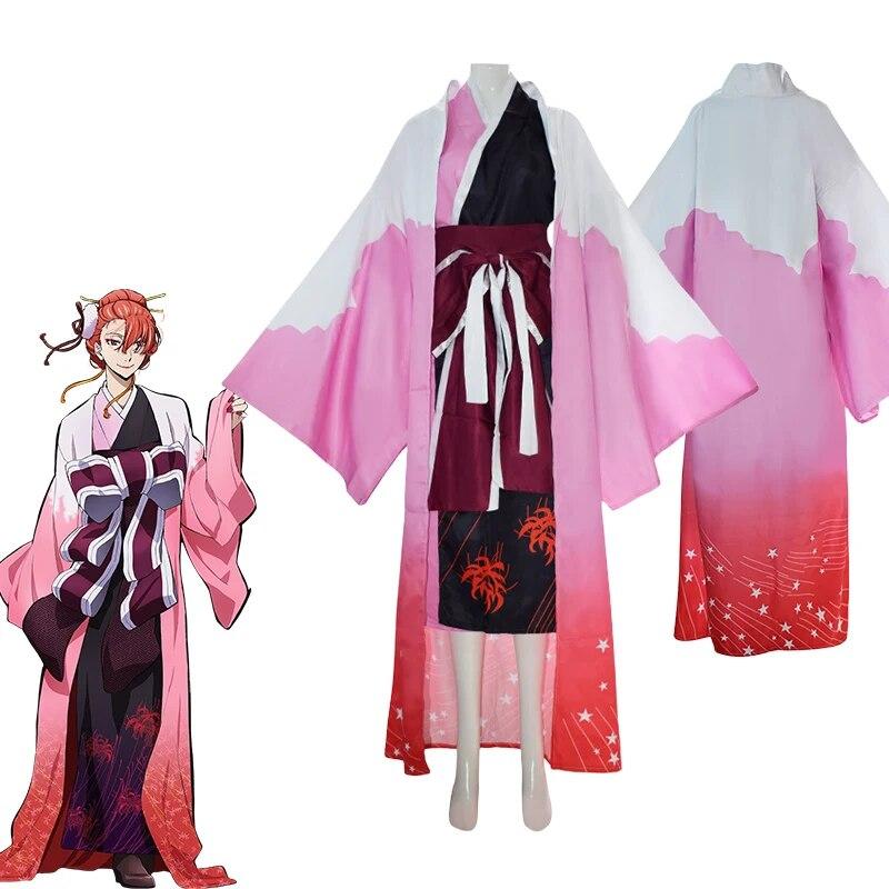 Ozaki Kouyou Косплей Аниме Бунго Бродячие Собаки Косплей Костюм Платье Костюм Хэллоуин Карнавальный Вечерний Костюм для Женской Одежды