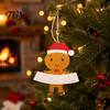 Blank Writing Christmas Decor Wooden Ornament, Cute Bear Gingerbread Gnome Cat Dog Family Keepsake Gift Ideas Hanging Decorations for