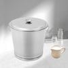 20L 201 Stainless Steel Bucket,Silver Free Standing Milk Bucket with Lid for Storing and Transporting Pet Dry Food