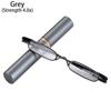 Women Spring Hinged Readers Slim Reading Glasses with Pen Clip Tube Case Slim Pen Reading Glasses