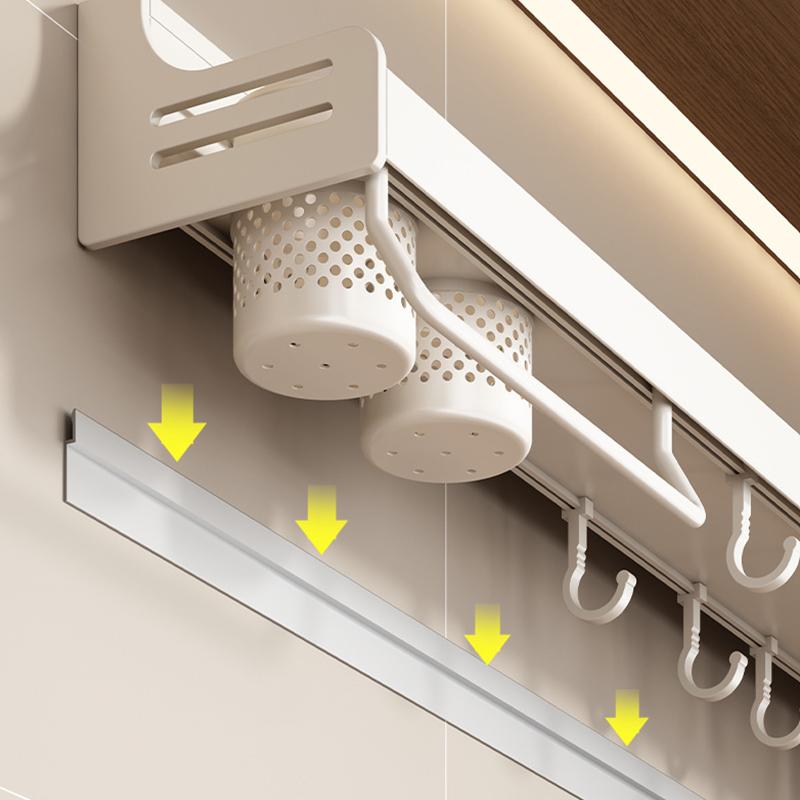 Настенные полки для хранения, алюминиевый кухонный органайзер для хранения с крючками, держатель для ножей, подставка для приправ, полка-органайзер