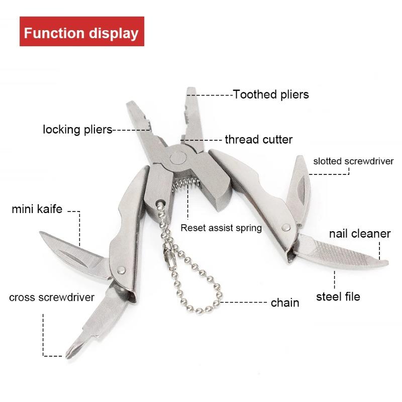 Мини Мультитул Пассатижи Портативные Складные Многофункциональные Пассатижи Форма Жука Черепахи Компактный Наружный Инструмент Прочное Снаряжение для Выживания