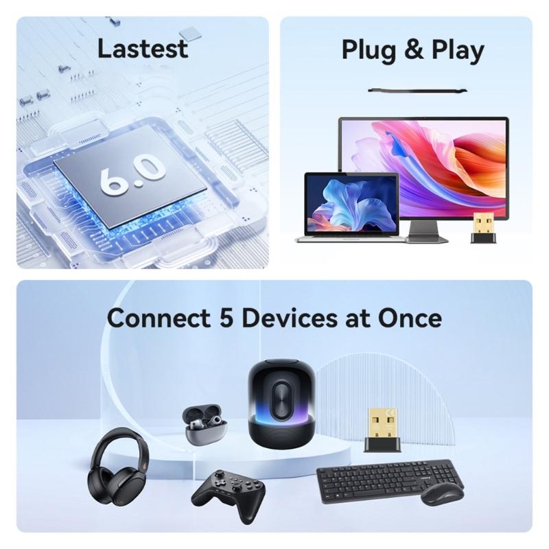 USB Bluetooth-compatible Adapter Wireless Dongle PC Transmitter Receiver Replacement For Mouse Tablet Acessories