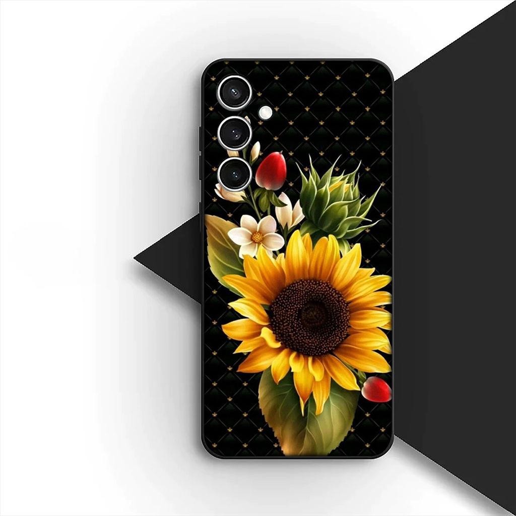 Чехол для телефона Samsung Galaxy Note 20 Ultra 10 8 9 S10 Plus Lite S8 A70 A24 A25 S10E A21S A37 A57 A51 A7 с изображением подсолнуха, пиона