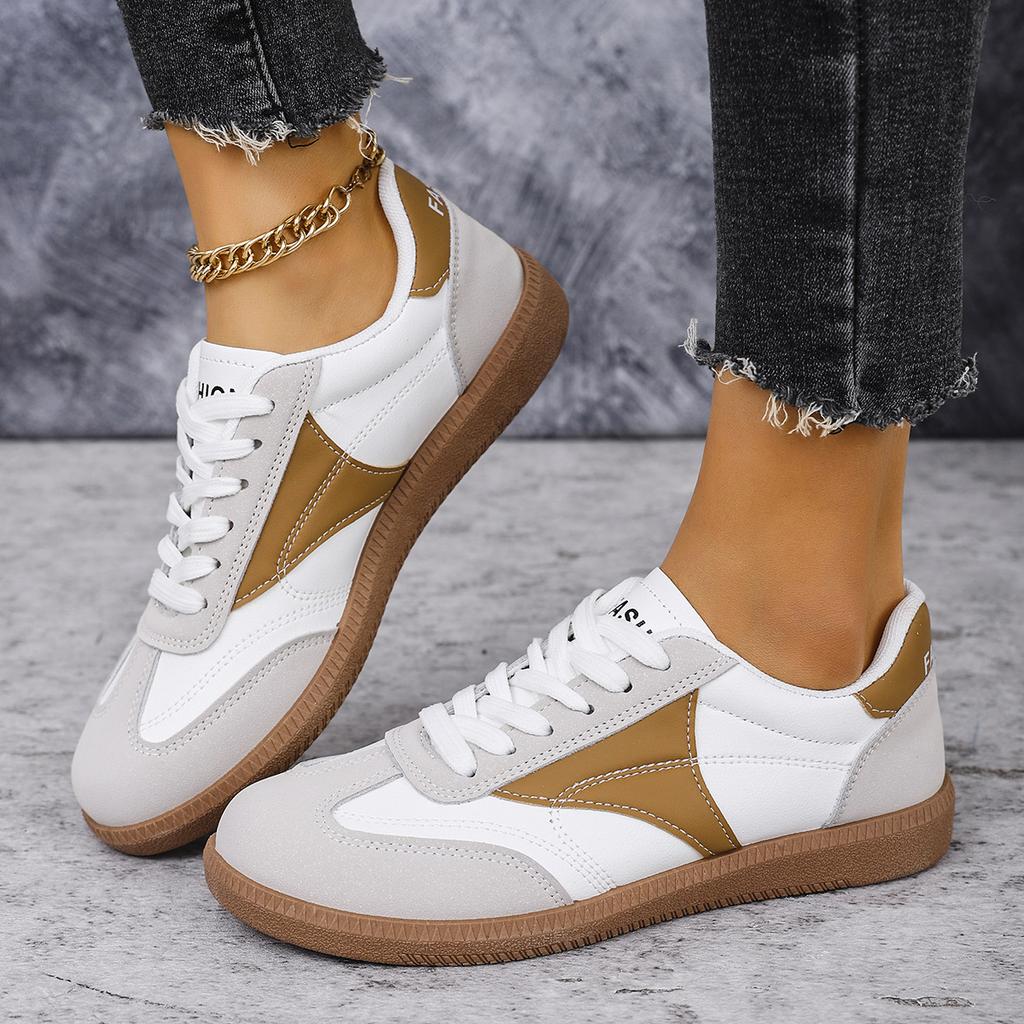 Fashion Women Casual Sneakers 2024 New Comfortable Big Size Women Trend Lace Up Sports Shoes Fashion Non Slip Sneakers Spring Autumn