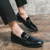 Модные итальянские модные кожаные туфли мокасины для мужчин повседневная мужская обувь деловая мужская формальная заостренная мода свадебная черная кожа