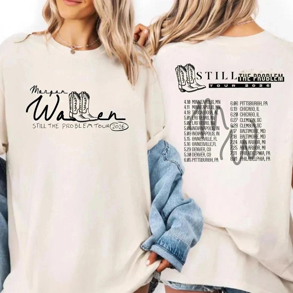 НОВЫЙ! Футболка Morgan Wallen Still the Problem Tour 2026, Размеры S-5XL