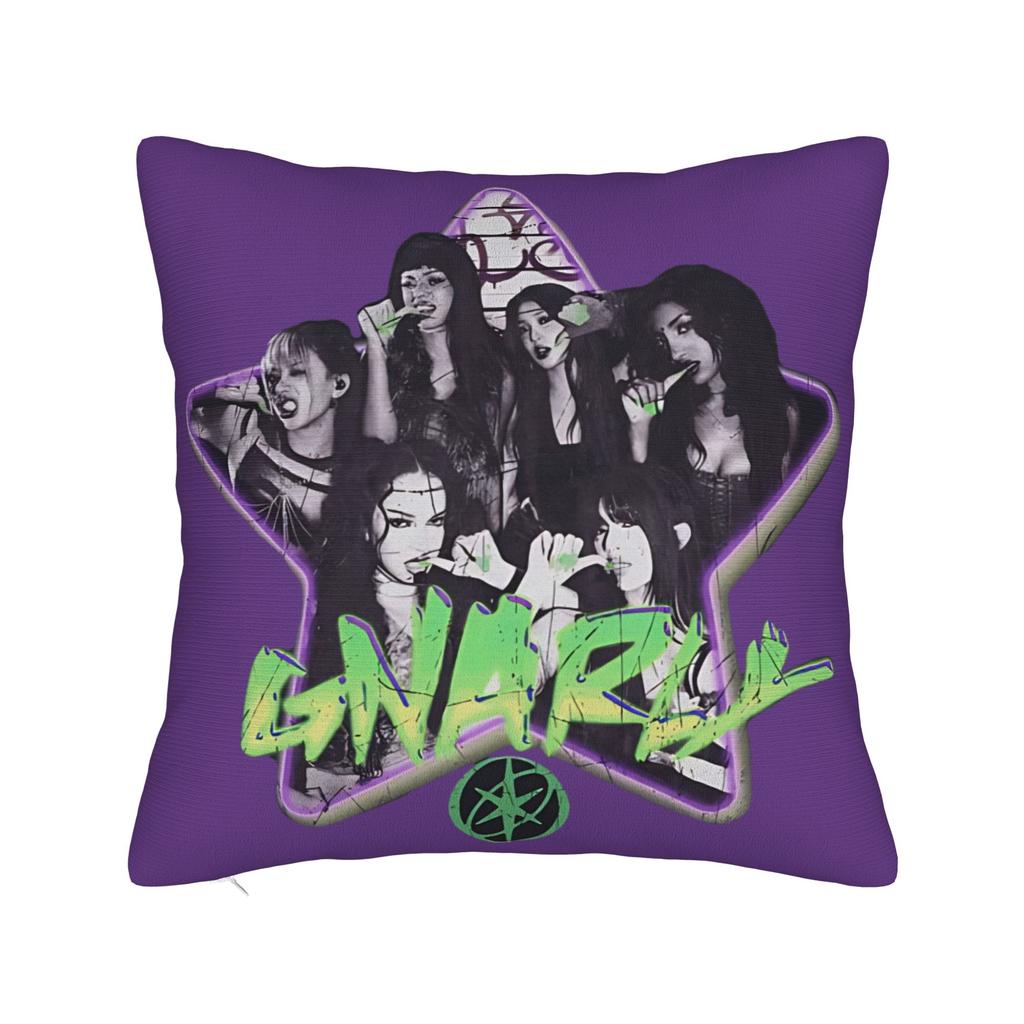 Manon Katseye Gnarly Square Pillow Case Polyester Decorative Pillow Kpop Style Group Funny Cushion Covers