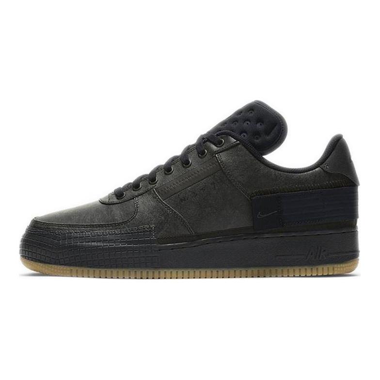 Nike Тип Air Force 1 Черный с коричневой подошвой CJ1281-001