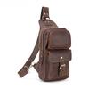 Men's Chest Bag Men's Crossbody Bag, High-end Retro Single-shoulder Bag Men's Genuine Leather Chest Bag