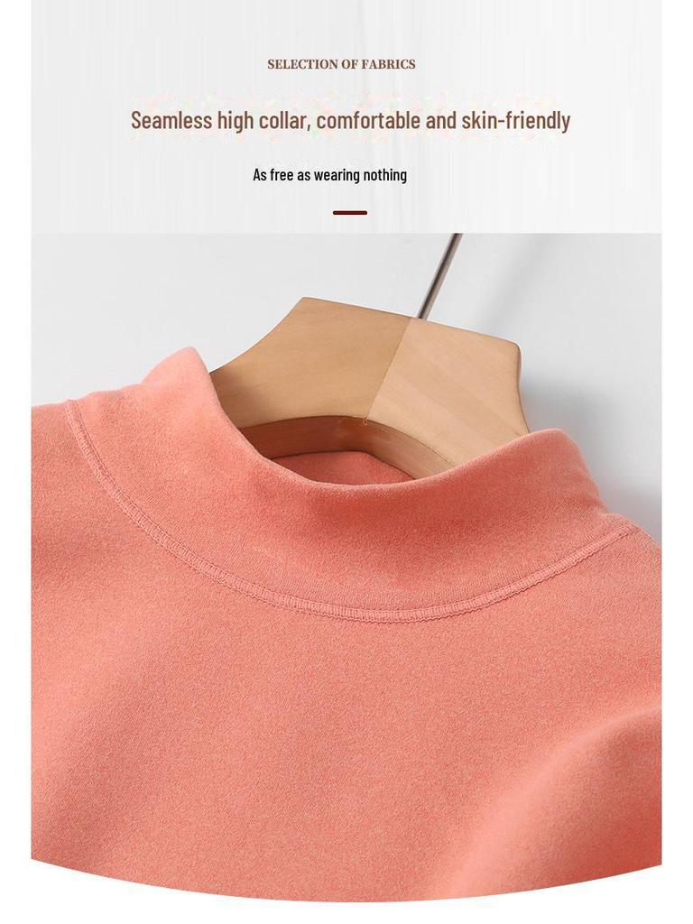 2024 Парный немецкий бархатный двухсторонний комплект термобелья с высоким воротником