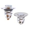 2Pcs Bounce Up Press Type Shower Sink Plug Plastic/Brass Core Wash Basin Stopper New Drain Filter