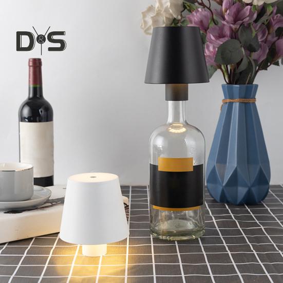 Светодиодная лампа для бутылки вина, 3 цвета, регулируемая яркость, аккумуляторная, беспроводная, с сенсорным управлением, настольная лампа, украшение для дома, офиса, бара, кафе