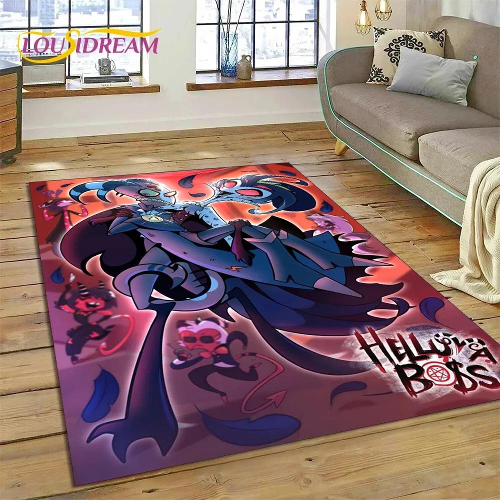 Мультфильм H-Helluva Boss Blitzo H-Hazbin Hotel Ковер для спальни Гостиная Домашний диван Украшение, детский большой декоративный напольный коврик