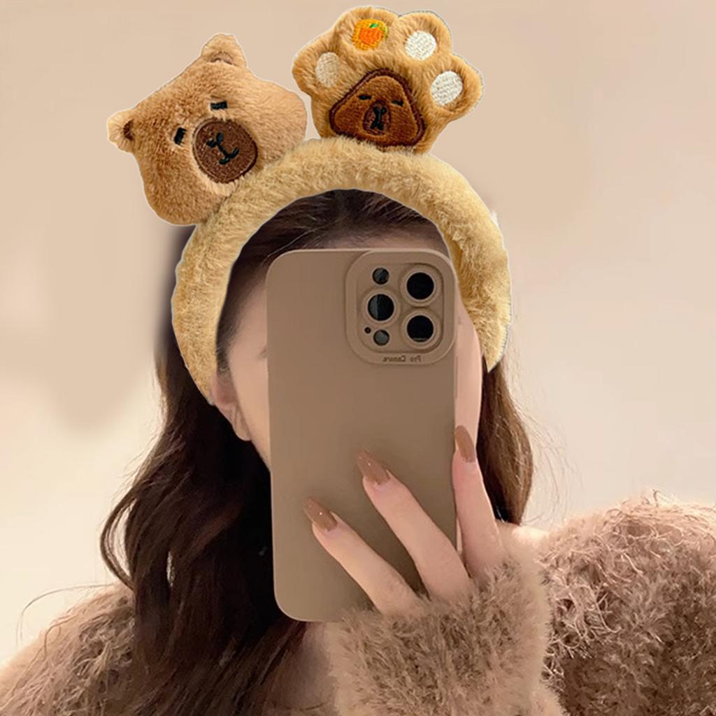 Capybara Headbands Cosplay Doll Headwear Hairbands Hair Claw Makeup Washing Face Hairbands Birthday Party
